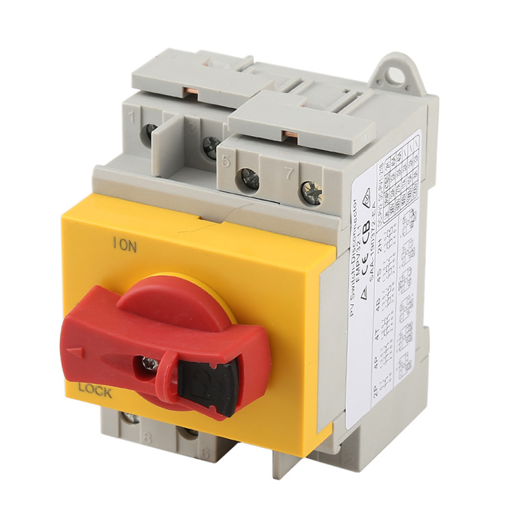 Bidh Isolators DC air an cur suas le Din Rail a’ dì-cheangal suidse airson Solar Pv